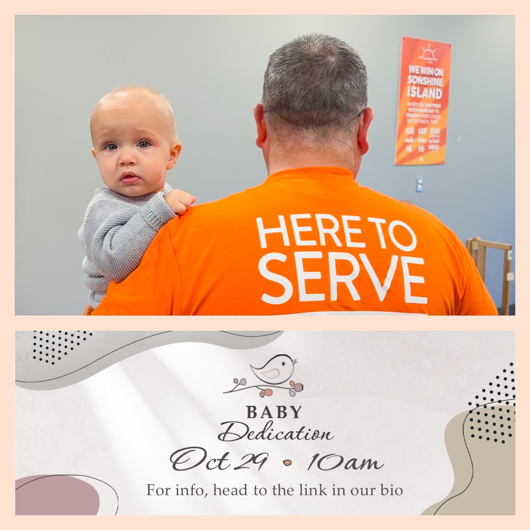 Last chance to sign up for our Baby
Dedication event on 10/29! Registration closes
tomorrow! 🧡 Begin your journey at the link in our bio.