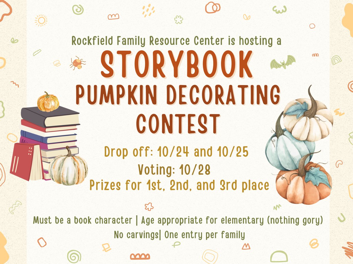 RockfieldE's tweet photo. Flyers are being sent home. If your family wants to participate, please register at https://t.co/Ujqt0hfmJT so we can reserve a spot for your pumpkin. https://t.co/eVQpZpWjKj