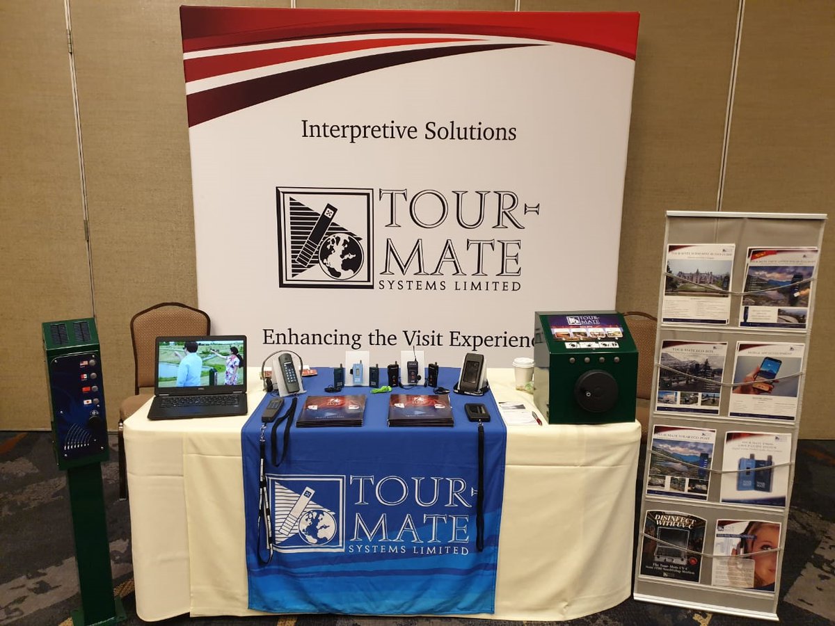 tour_mate's tweet photo. We are delighted to exhibit @ 2022 @CALPACAPARKS today &amp; tomorrow in sunny LA! If attending, drop by Ballroom E @ Warner Center Marriott &amp; ask us about our outdoor systems. Our Eco-Box &amp; NEW Tap n’ Listen (below) are the perfect solution to enhance &amp; add interpretation to parks! https://t.co/i4DkLWR1CT