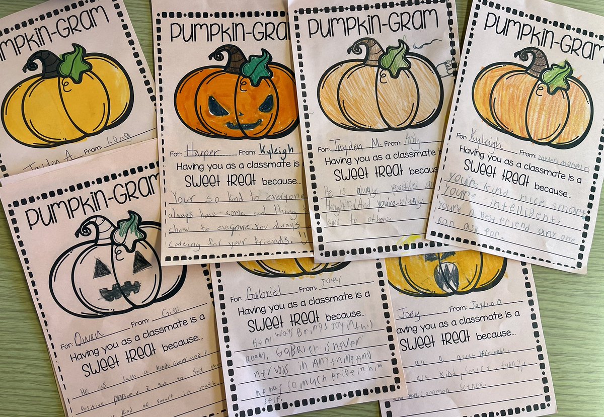 JPlascencia4th's tweet photo. Spreading kindness with a pumpkin-gram for our teammate. They are so insightful and really do know their classmates. 🥰🧡🎃#d84ontrack https://t.co/bWUChPVqOA