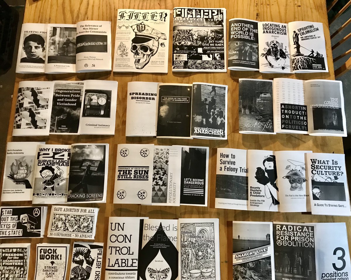 PghAutonomy's tweet photo. 10 zine packs, 4 sticker packs, and Filler issues 2.1 &amp; 2.2 = $50 plus shipping.

Any orders this size or smaller are good to do through our bandcamp, https://t.co/iTBwp6DgoR

If you're looking for larger quantities, it's cheaper to shoot us an email asking for our bulk catalog. https://t.co/U5Vt3UHrx5