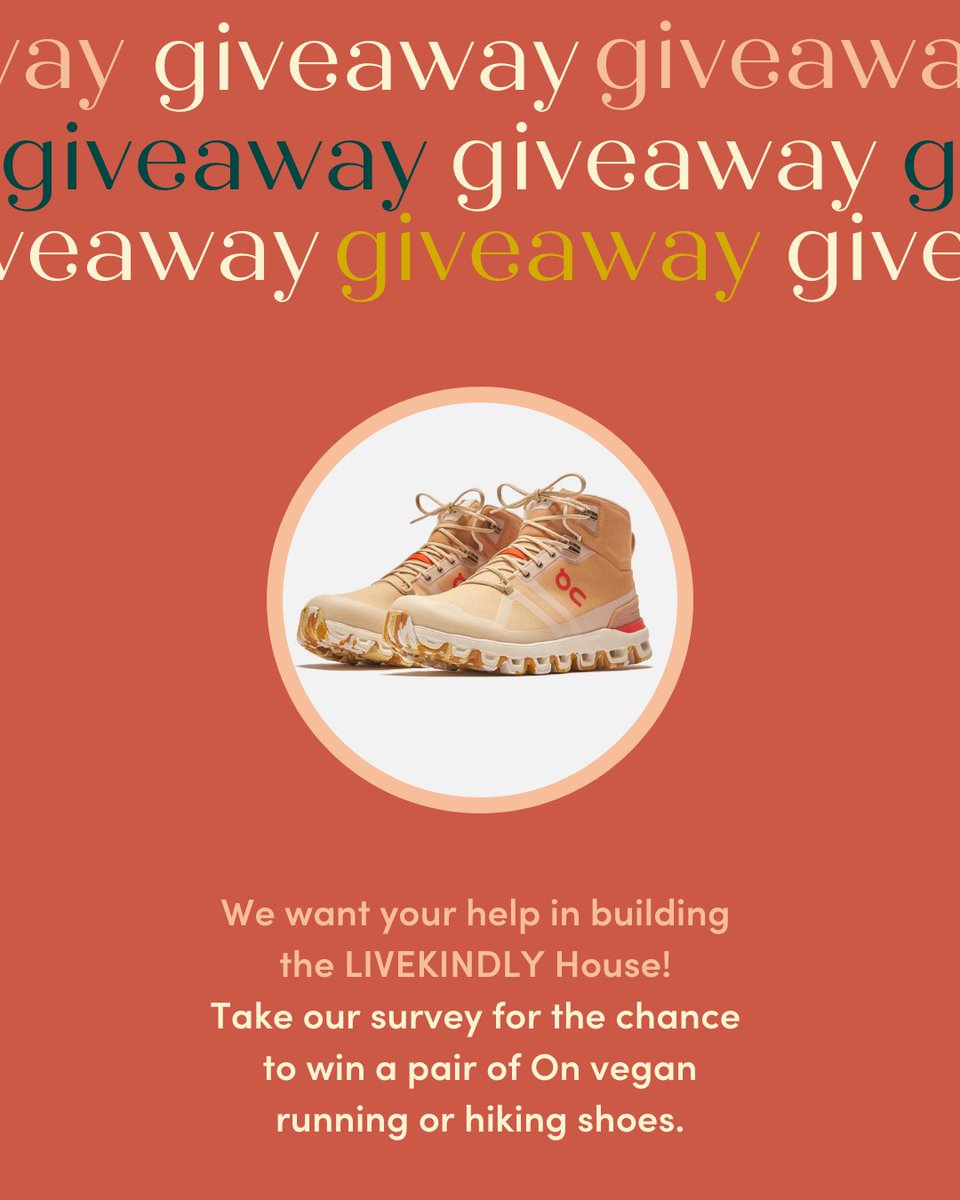 Want to win a pair of vegan running shoes worth up to $450? Click here and take a short survey for a chance to win: bit.ly/3ENt8p9. Enter before October 25th at 11:59 pm PST.