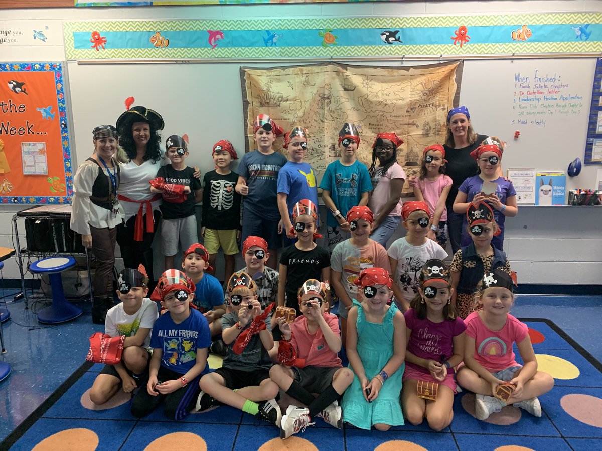 Yo Ho Ho….It’s a Pirate’s Life for these Starfish!  A great Pirate Day ⁦<a href="/LaurelOakElem/">Laurel Oak Elem.</a>⁩ 🏴‍☠️