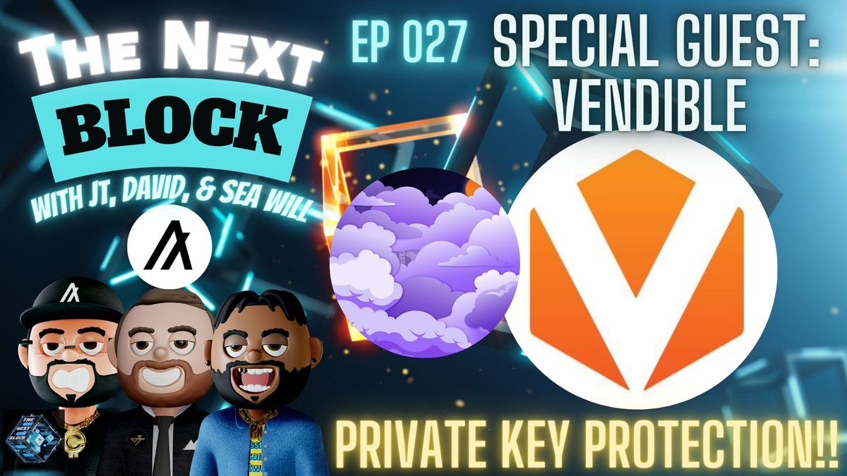 ⚡️Join us tom (10/19) @ 1pm EST for our conversation w/ @govendible! 🔒Vendible is building a potentially game changing security feature that backs up your private keys in a secure, private, decentralized, & cryptographic manner! #Algorand #Polygon 👉youtube.com/watch?v=UykoE6…