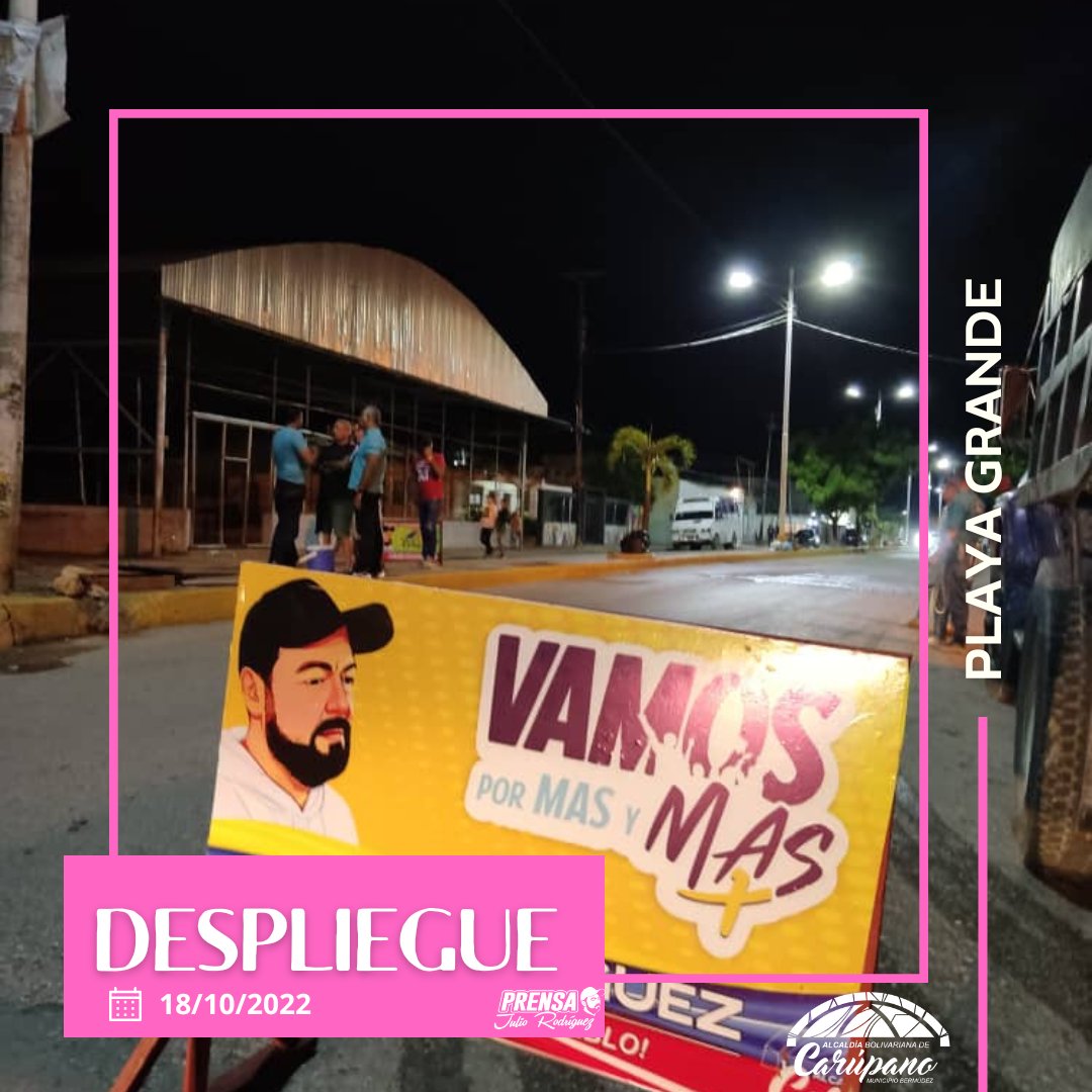 Prensa_JulioRod's tweet photo. El plan "Carúpano se Ilumina" llegó a la vía principal de la parroquia Bolívar en el marco de la "Toma a Playa Grande" diseñado por el equipo de gobierno de @AlcaldeJulioRod quien continúa trabajando para ofrecerle bienestar y una mejor calidad de vida a las familias carupaneras https://t.co/9Cmh3FIkBu