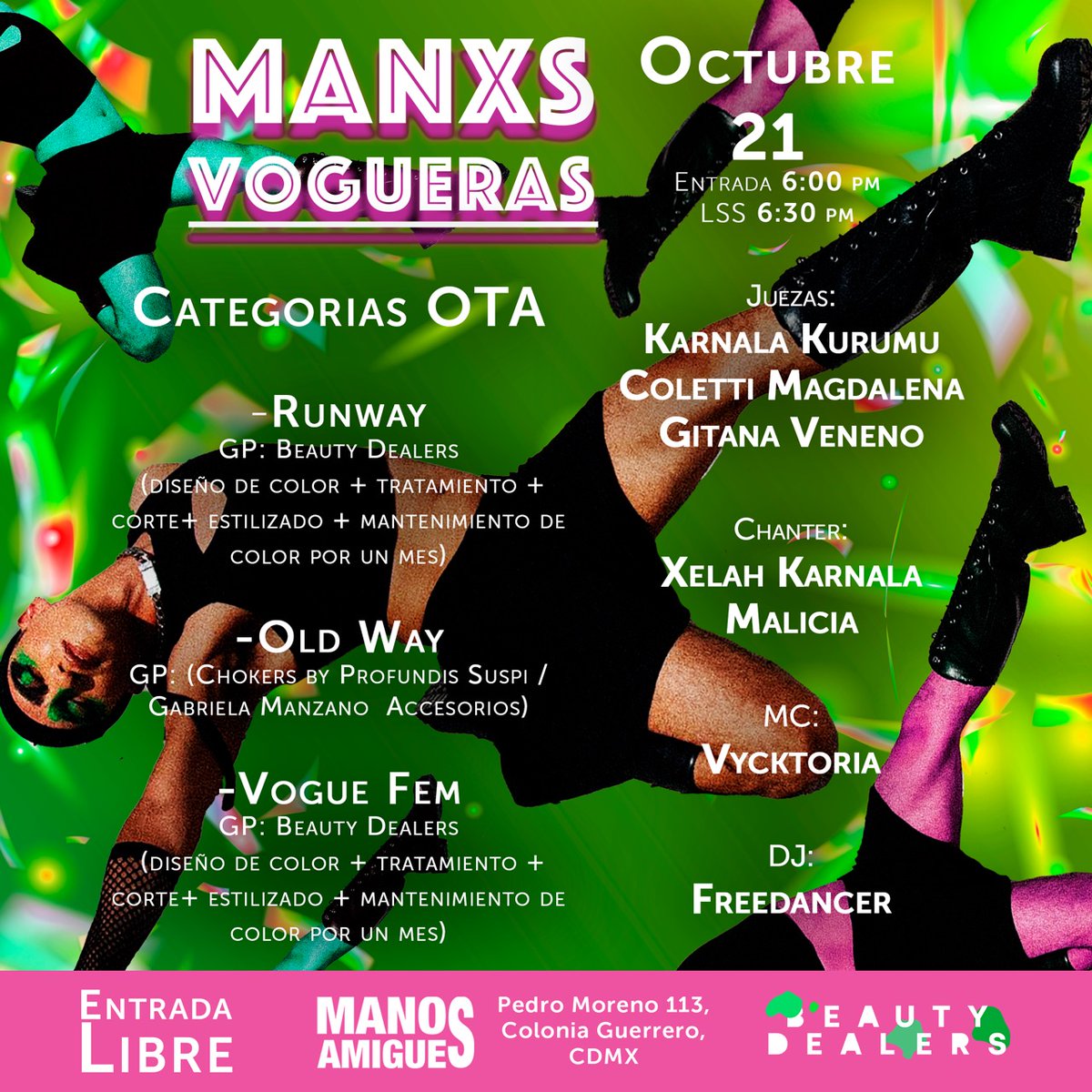 manosamigues's tweet photo. ESTE VIERNES REGRESA MANOS VOGUERAS 😽💕 

♡Nos vemos a las 6pm en Manos Amigues. ♡

No dress code. Entrada libre. 

#CDMX #ballroom #manosamigues #Cuir #Queer #lgbt #ballroommexicano #voguefemme https://t.co/WskYwwiAZS