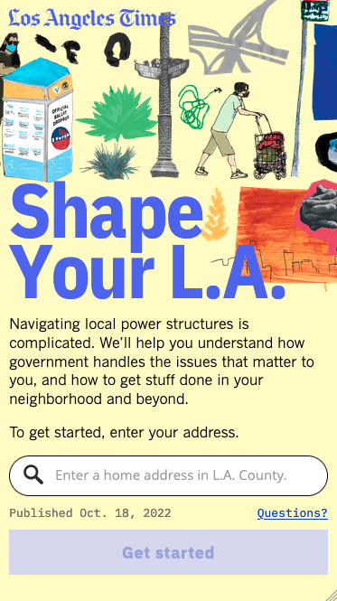 latimes's tweet photo. Do you know your local representatives &amp; how to contact them? Are you looking to attend a city council meeting, get your trash hauled away or add an ADU to your house? The Los Angeles Times "Shape Your L.A." project aims to help Angelenos get stuff done.

https://t.co/6MFE2wbq6A https://t.co/cXvrxfKvro