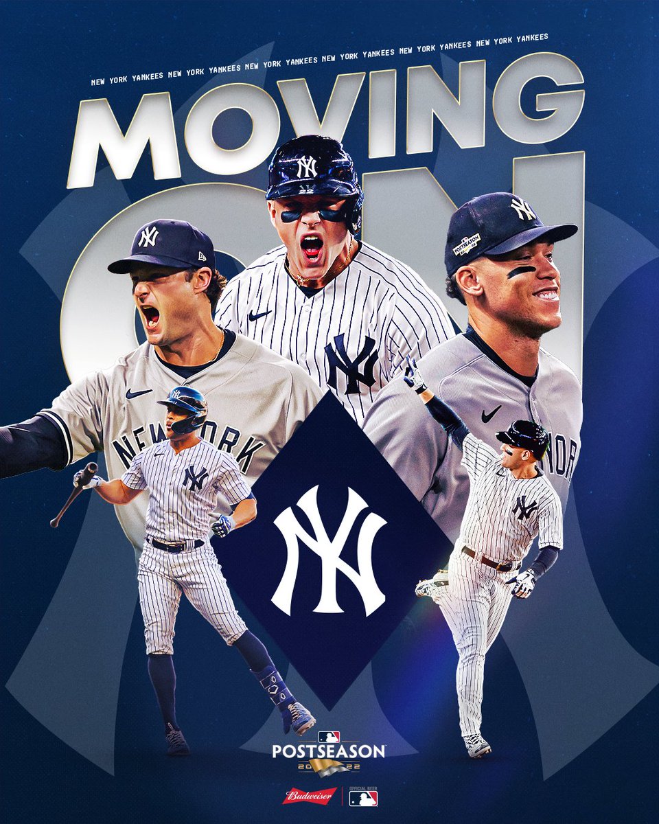 MLB on X: There's no quit in the @Yankees. They're moving on to the ALCS!  #CLINCHED #postseason  / X