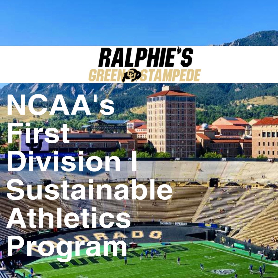 CUGreenStampede's tweet photo. RGS was established in 2008, becoming the nations first in its field. Our next football game is 5:30pm on 10/29, and we are so excited to continue to be trailblazers in college campus sustainability. If you’re interested in joining, sign up to volunteer with the link in our bio! https://t.co/bmtB4XMryp