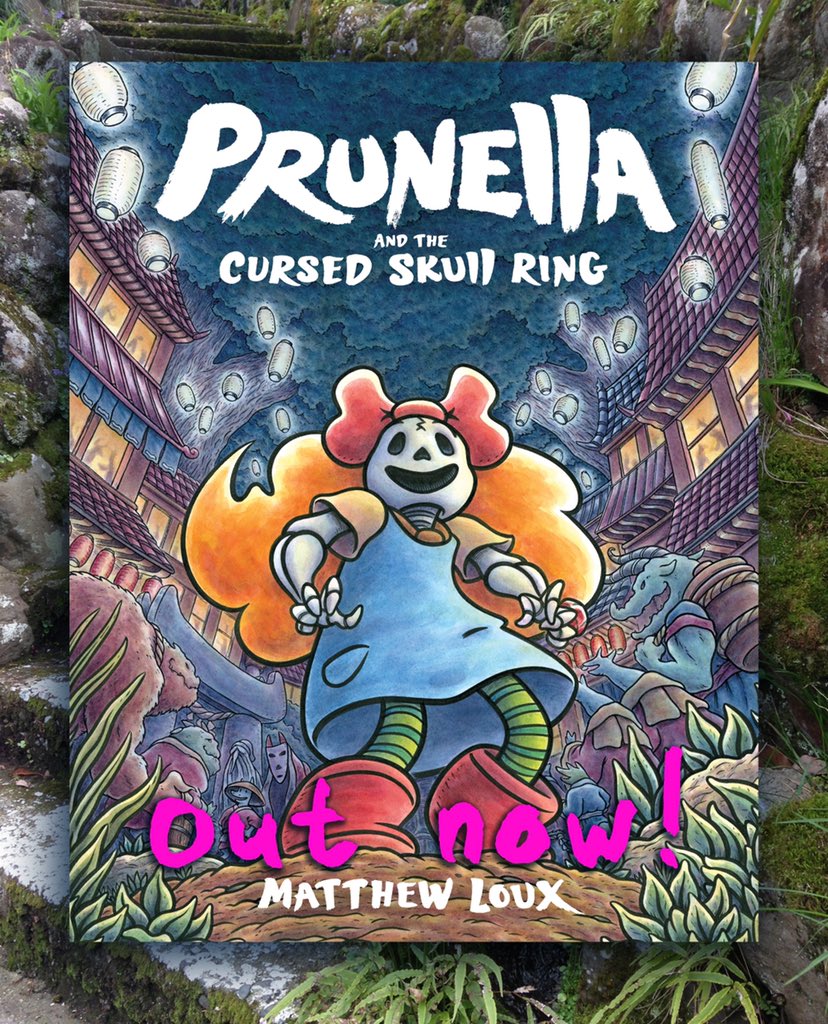 Prunella and the Cursed Skull Ring, my newest kids fantasy graphic novel is out now! Cute meets macabre in this Ghibli-like fairytale about finding your people, even if they aren’t the same as you :)
