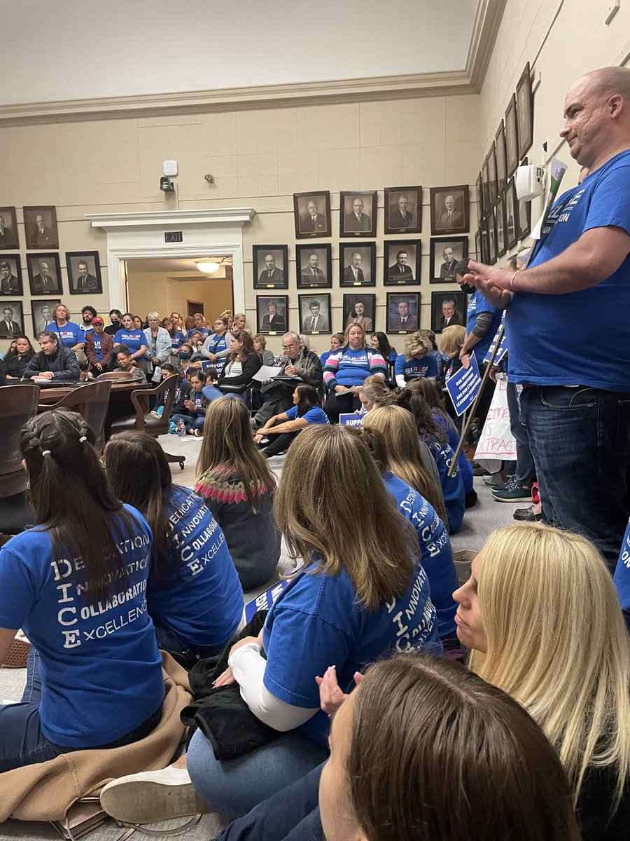 We packed Melrose School Committee meeting tonight. Thank you locals:<a href="/MaldenEduAssoc/">Malden Edu. Assoc.</a> <a href="/svilleeducators/">somervilleeducatorsunion</a> <a href="/AndoverEducator/">Andover Education Association</a> @WinthropEducationAssociation