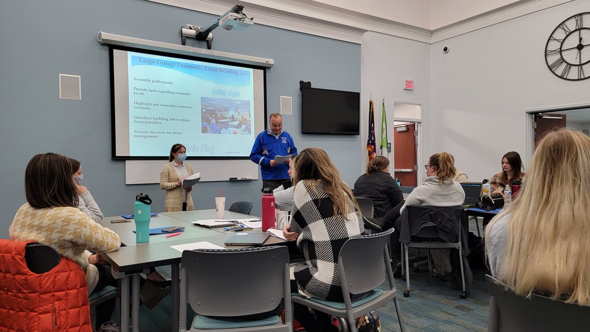 markj_gallagher's tweet photo. Wrapped a great second day at TECIP training with our counselors, psychs, SROs, school navigators, and central office team! @DianeMankins @MarysvilleEVSD #PTBM #TECIP https://t.co/szbMsParnL