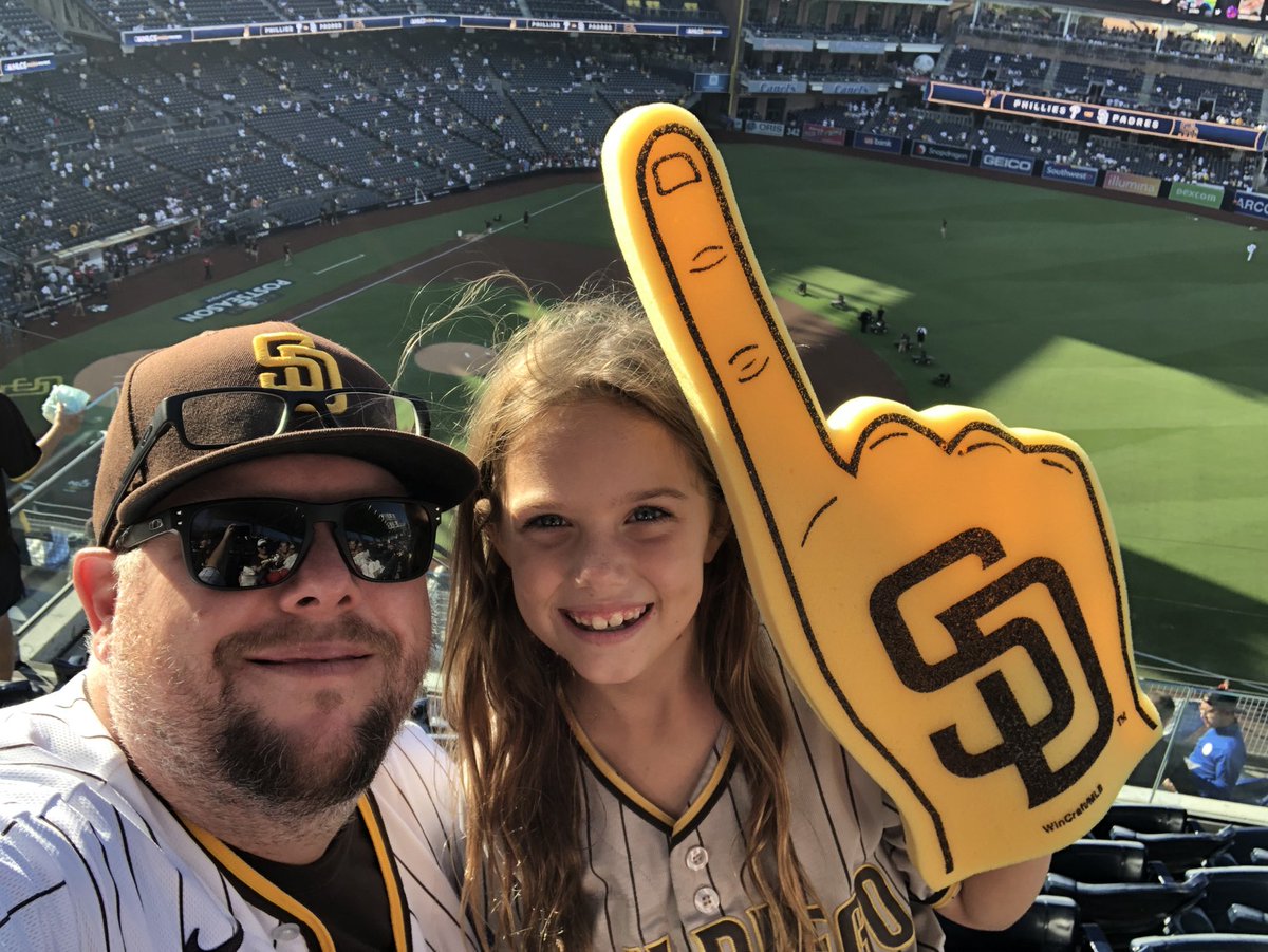 NLCS Game 1 with my best girlie <a href="/Padres/">San Diego Padres</a> #Timetoshine #LFGSD #RallyGoose