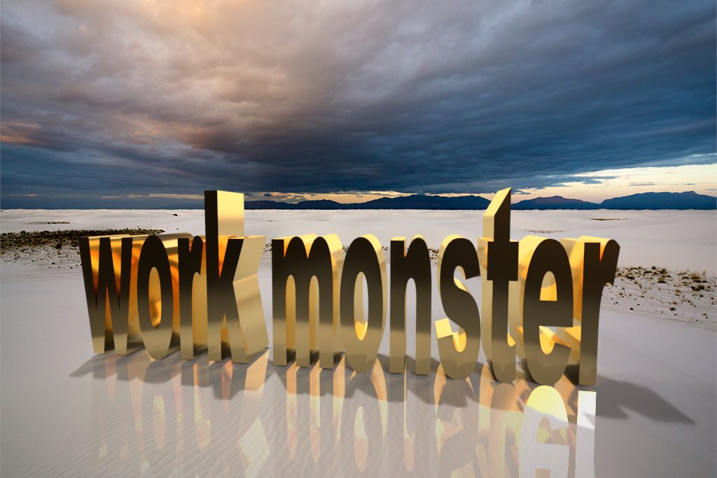 work monster tweet media