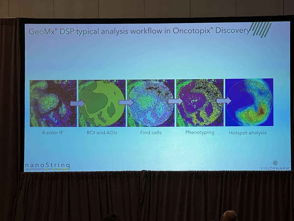brukerspatial's tweet photo. Great day at #PathVisions22! @aruthak from University of Queensland is highlighting our new collaboration with @Visiopharm that integrates #AI workflows with the #GeoMxDSP platform and @Visiopharm's Oncotopix® Discovery Software. https://t.co/GjhcfiaknB https://t.co/YXS0DRyUZQ