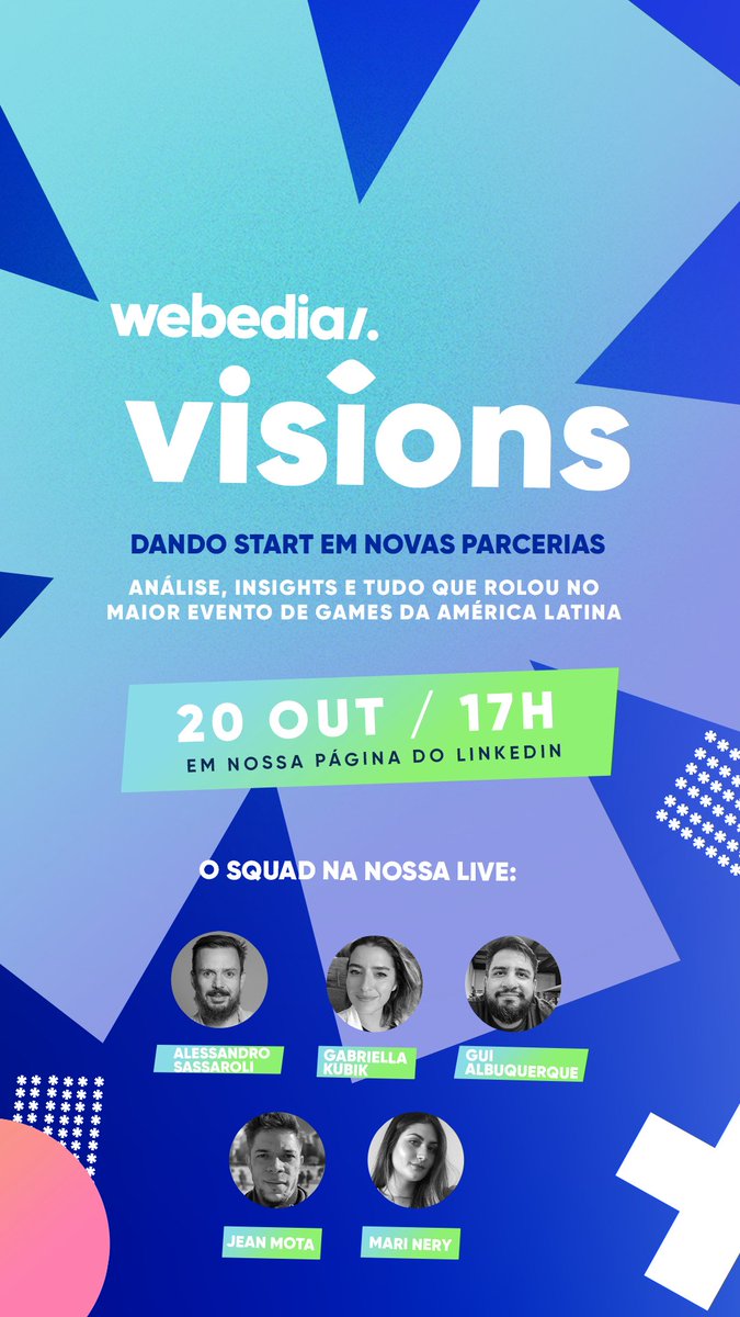 web_sassa's tweet photo. Menos dois meses de @webediabrasil e já temos eventos do mundo dos games.

Quer saber o que a @ignbrasil e @mggbrasil podem fazer por sua marca?

Acompanhe nossa live!

📆 20 de Outubro (aka próxima 5a. feira)
⏰ 17h00

https://t.co/sWQOr62cLG https://t.co/hBqNMU3coq