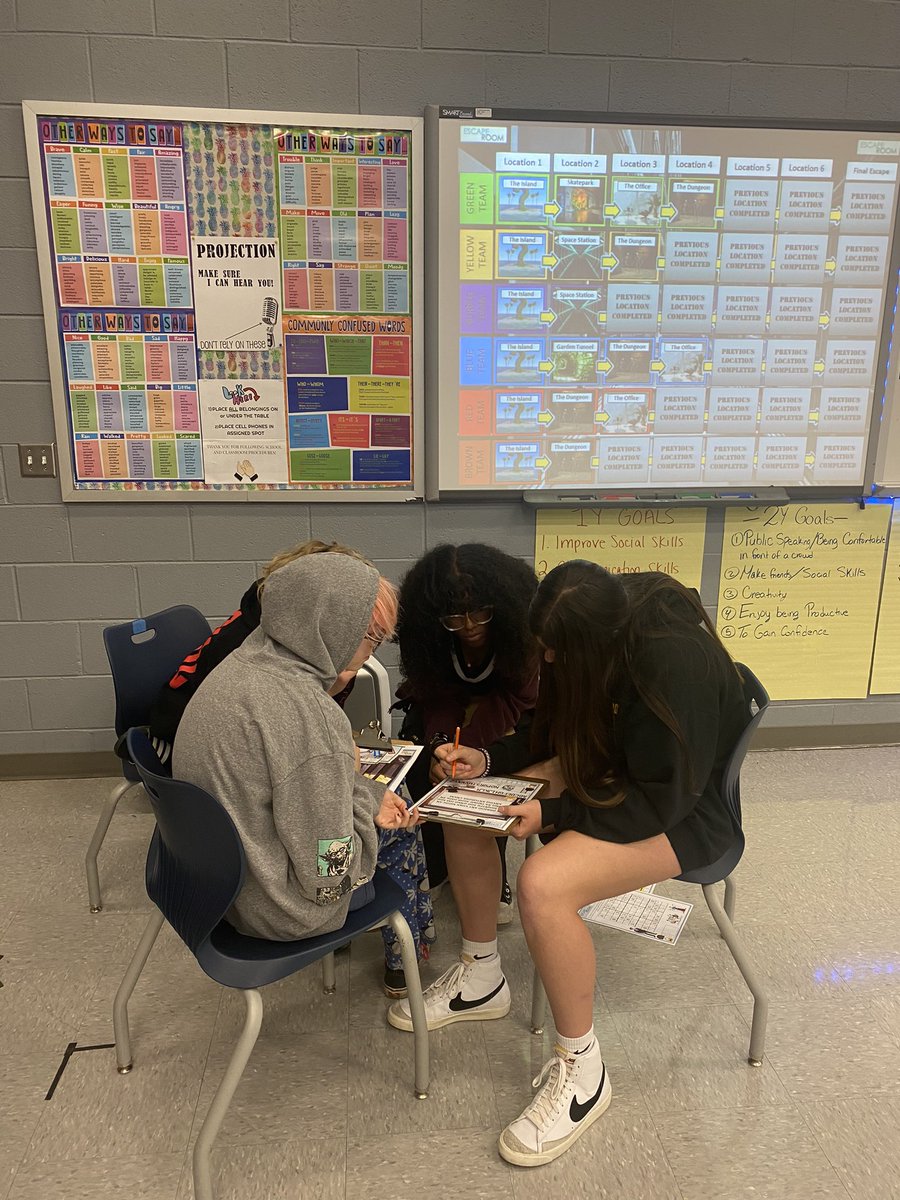 KristianTice's tweet photo. Sooo Escape Rooms are a big hit in my Theatre I class. I love that I not only get to teach them things in relation to theatre BUT they also get to use core subject skills to solve a variety of puzzles. We love well rounded students in this classroom 🤗 @shsindiantribe https://t.co/7pd2ox1bVz