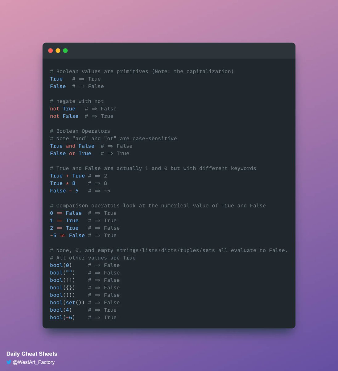 WestArt_Factory's tweet photo. #Python 101 Cheat-Sheet Week 🐍 (2)
#BigData #Analytics #DataScience #AI #MachineLearning #IoT #IIoT #PyTorch #Python #RStats #TensorFlow #Java #JavaScript #ReactJS #GoLang #CloudComputing #Serverless #DataScientist #Linux #Programming #Coding #100DaysofCode #Jupiternotebook https://t.co/66MC1EZnJZ