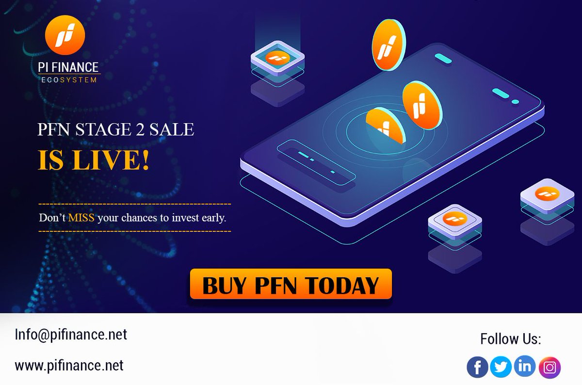 $PFN Stage 2 Sale ICO is now running,

🔥Purchase $PFN and get up to 50% Bonus

It is undoubtedly the last call to buy $PFN at such a low price and be in the prestigious group of the very first holders. Buy it now or cry later.

 👉  pifinance.net

#ICO #AirdropDet
