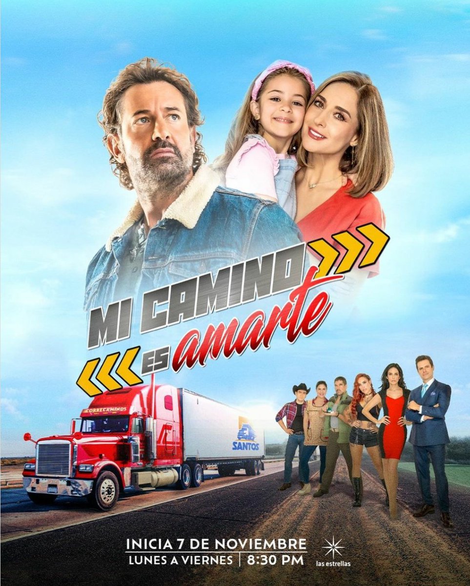 🚛Gran estreno de #MiCaminoEsAmarte el 7 de noviembre por <a href="/Canal_Estrellas/">Las Estrellas</a> 8:30PM.

<a href="/SusyGonzalezDr/">Susana González</a> <a href="/gabrielsotoMEX/">Gabriel Soto Oficial</a> <a href="/ximherrera/">Ximena Herrera</a> <a href="/MarkTacher/">Mark Tacher</a> <a href="/SaraCorraless/">Sara Corrales</a> <a href="/MonikaSanchezT/">Monika Sanchez</a> <a href="/JulianFigueroaG/">Julián Figueroa</a> <a href="/AraSaldivar/">Ara saldivar</a> <a href="/1LeonardoDaniel/">Leonardo Daniel</a> <a href="/FabianRobles/">Fabian Robles</a> <a href="/Alfredo_Gatica/">Alfredo Gatica</a> <a href="/carlossaidof/">Carlos Said</a> <a href="/KarlaEsq/">Karla Esquivel</a>