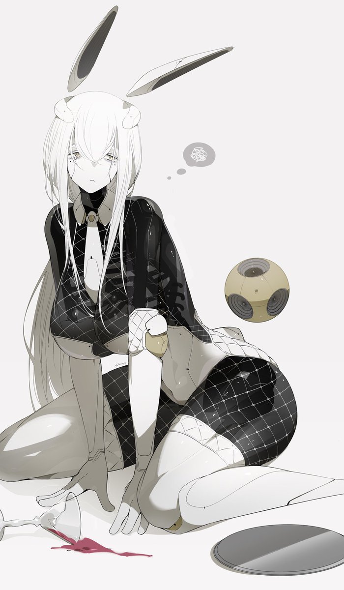 She doesn't seem to enjoy the bunny garb as much...

And she's not a great waitress, either.