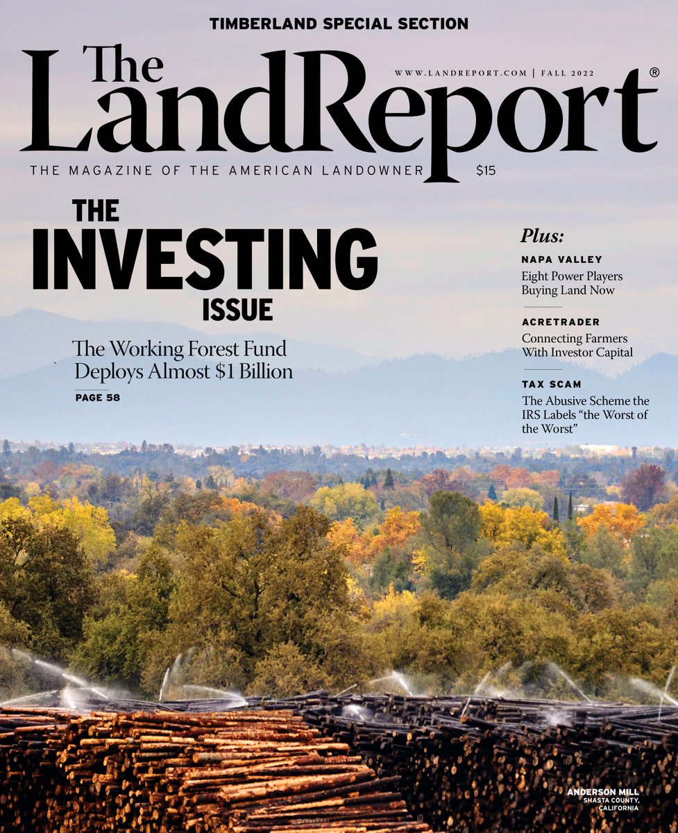 landreport's tweet photo. Our #Fall 2022 #Investing issue is headlined by investment opportunities and includes a #Timberland Special Section.
https://t.co/gKdIviuzve
#land #landsales #landforsale #buyland #buymoreland #investinland #landreport #napavalley #acretrader #landinvestment https://t.co/njdh5GveG0