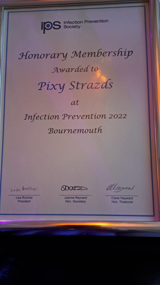 Well done Pixy! From the humble beginnings in Trent branch. You have always been and continue to be very supportive and active member. You put mental health on the IPS agenda and worked at a national level. Such a well deserved award ❤️<a href="/IPS_Infection/">IPS</a> @PStrazds