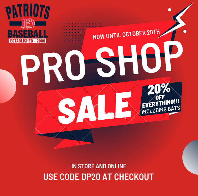 Hurry! Now till October 28th, Everything in the Pro Shop will be 20% off while supplies last! Stock up on all of your practice gear, winter needs and DP fan merch!