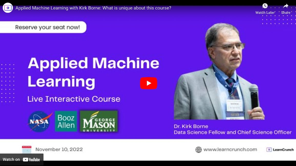 granvilleDSC's tweet photo. Data Storytelling and Machine Learning with @KirkDBorne.   
Apply at https://t.co/R5UcMPSjf4 to join Dr. Kirk Borne’s live interactive course, starting on November 10. Explore Machine Learning Live with hands-on labs and real world applications. https://t.co/QBgJHLviOZ