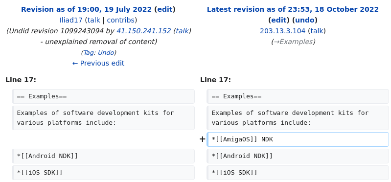 AussieParlEdits's tweet photo. Software development kit Wikipedia article edited anonymously from Department of Human Services https://t.co/PBfjWR2qOA https://t.co/ZP6kIWV2Cb