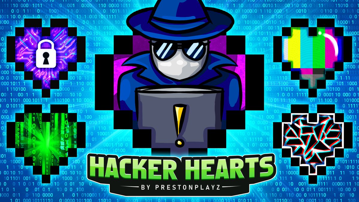 CinemaCraftLLC's tweet photo. 👾 Hacker Hearts by @Preston 💙
Dangerous hacks have been unlocked! Start with 1 heart &amp; craft many more. Don't get caught!

🎯 Reach
⚔ Aimbot
😈 Kill Aura
⛏ Auto Mine
+ 26 TOTAL!

▶ Live on #Minecraft Marketplace! https://t.co/DHYVD7p0V2 https://t.co/rRQyCZ9YxM