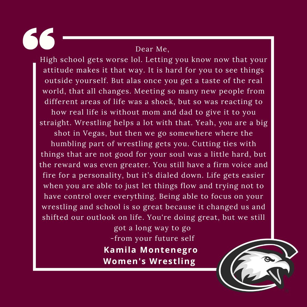 CSC_SAAC's tweet image. "Dear past me..."
For Day 1 of @NCAA Diversity and Inclusion Social Media Campaign @csceagles athletes explored what identities and experiences have shaped their voice.
#NCAAInclusion