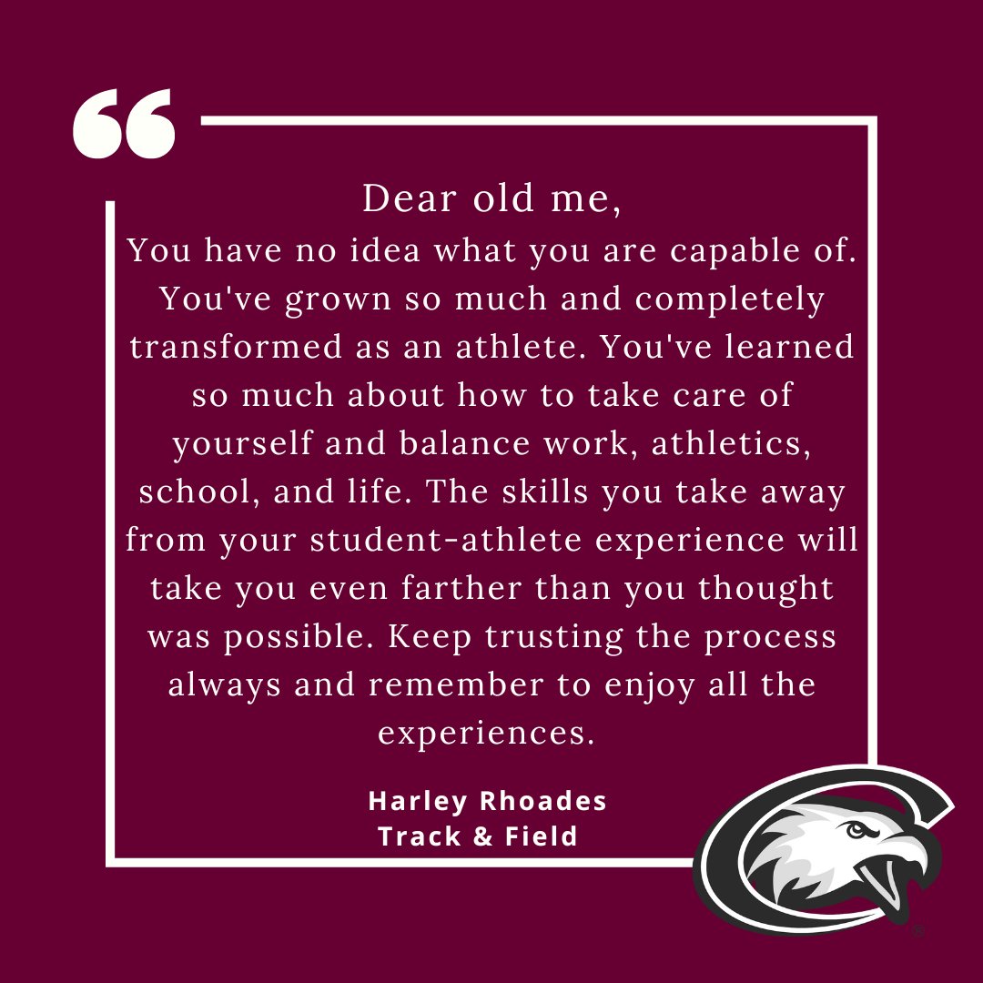 CSC_SAAC's tweet image. "Dear past me..."
For Day 1 of @NCAA Diversity and Inclusion Social Media Campaign @csceagles athletes explored what identities and experiences have shaped their voice.
#NCAAInclusion