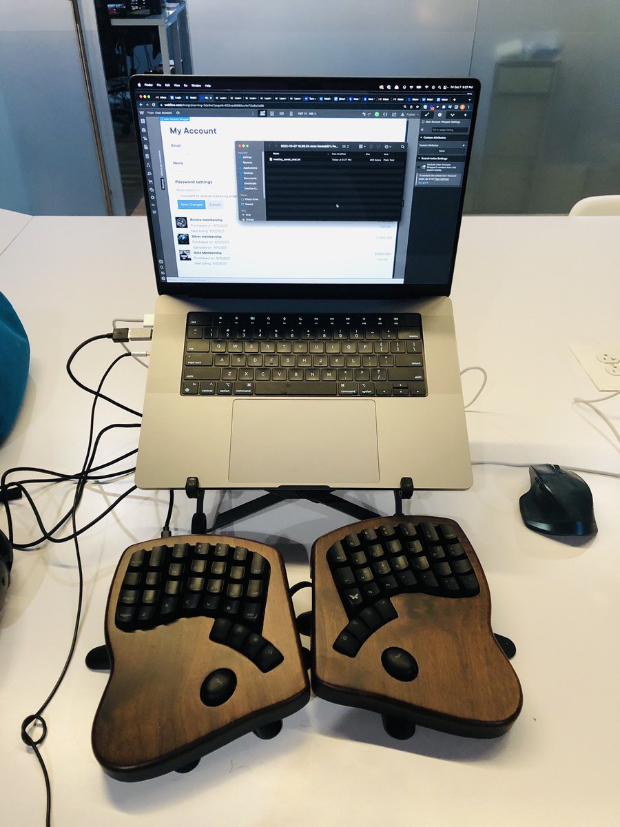 First full week with <a href="/keyboardio/">keyboardio</a> model100, took two weeks of practice to relearn how to touch type properly but now feels like im finally typing on a keyboard made for humans. s/o <a href="/zoelle/">Zoelle Egner</a> who recommended it!