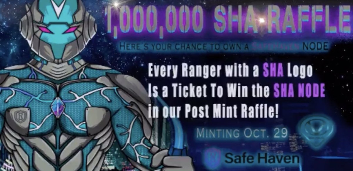 Oct 29th. @VeGemsNFT Rangers minting on <a href="/worldofv_art/">World Of V | Green NFT Marketplace</a>. Plenty of minting rewards to be had. Join the discord today. 
discord.gg/qmgHgvNZ

⭐️100k raffle post mint to 4 winners. Every ranger is a ticket for this raffle. 
#VeChainHasNFTs #cro #NFTs