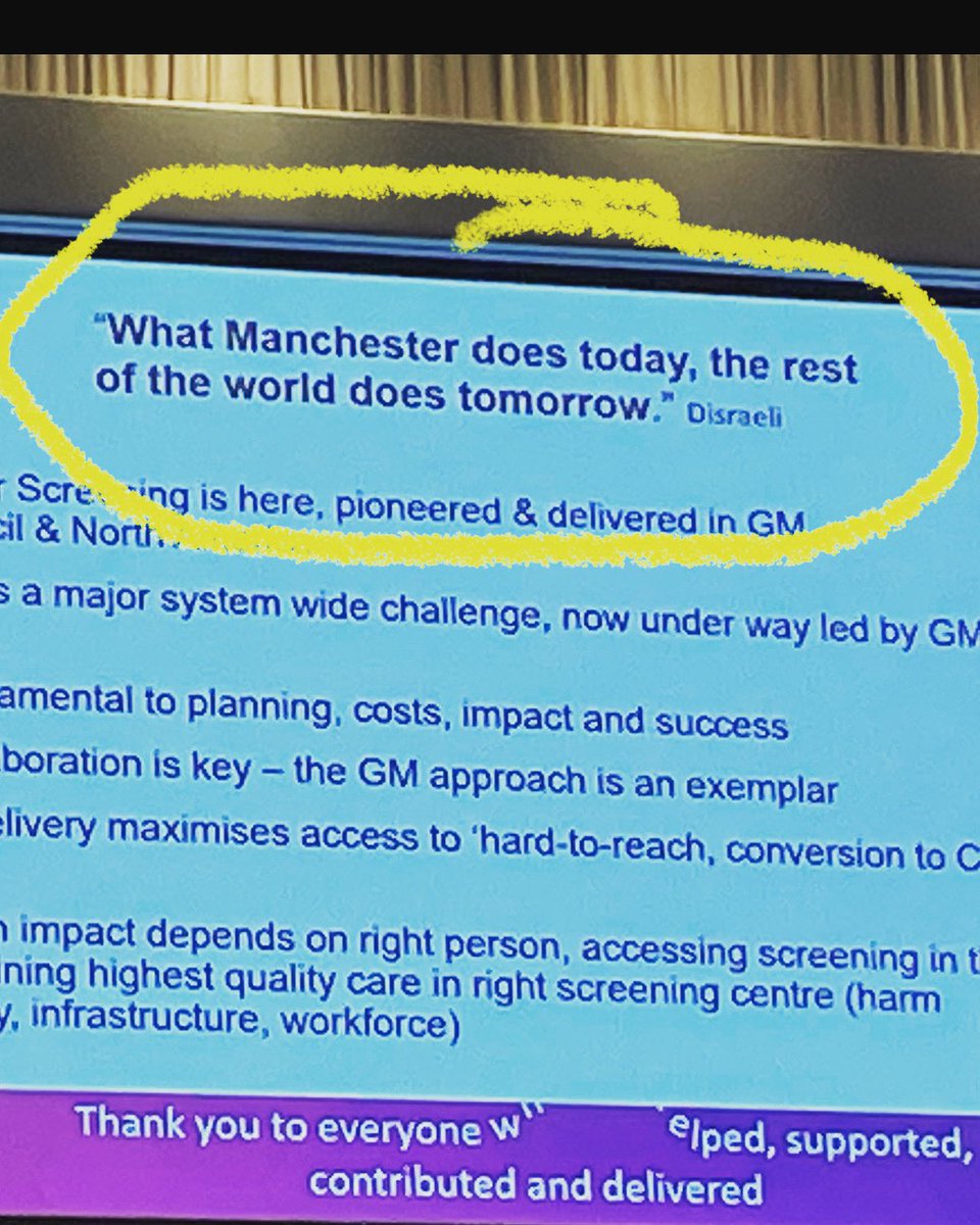 kelbob's tweet photo. Proud to be Mancunian, listening to innovative ways in which Manchester is leading the way in cancer care #GMCC22 
‘This is Manchester, we do things differently here’ Tony Wilson 🐝♥️ https://t.co/UcwdDy51jn