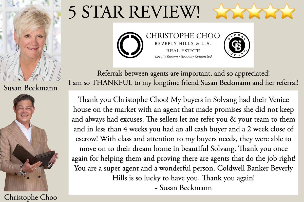 Christophechoo's tweet photo. Agent referrals are always a big source of business for us and we so appreciate you Susan for thinking of us. Thank you! 😉
#Wantchoo #iwantchoo #christophechoo #choo #hirechoo #choosechoo #listwithchoo #sellwithchoo #buywithchoo #referrals #realtor #realtorlife #realestate https://t.co/nN4niVofHB