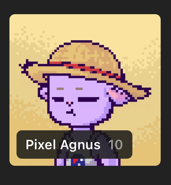 marcheloo6636's tweet image. I minted Pixel Agnus 
@pixel_agnus