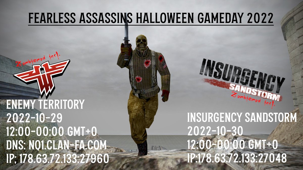 Fearless_Clan's tweet photo. =F|A=Halloween Gameday Oct. 29+30TH 2022 https://t.co/6CBh35YBo9 #fearless_clan https://t.co/fHE70Lvepy
