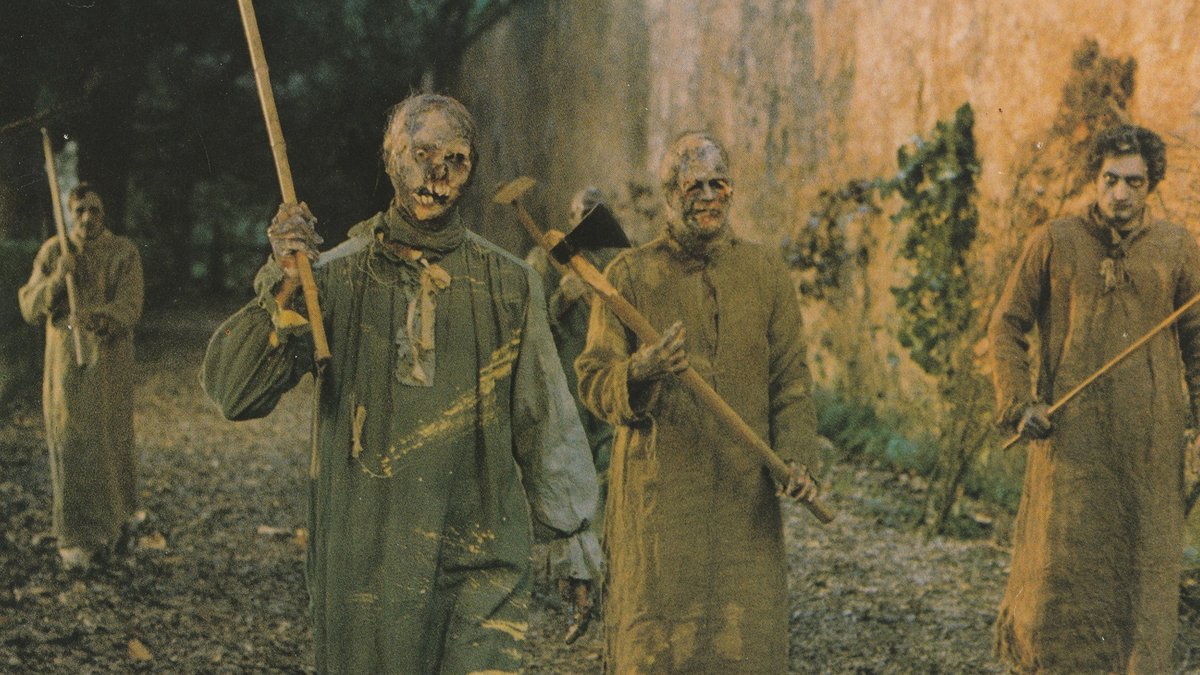 GandgTheater's tweet photo. Is this week's movie, #BurialGround, the first to feature intelligent zombies using tools including a miter saw? Frank DREW WHITE, the mind that gave us the not so classic Ginty film, Mania...c Killer, thinks so. #TheNightsOfTerror begin tonight at https://t.co/Xz2NTTUD4v. https://t.co/73RhoEvhx5