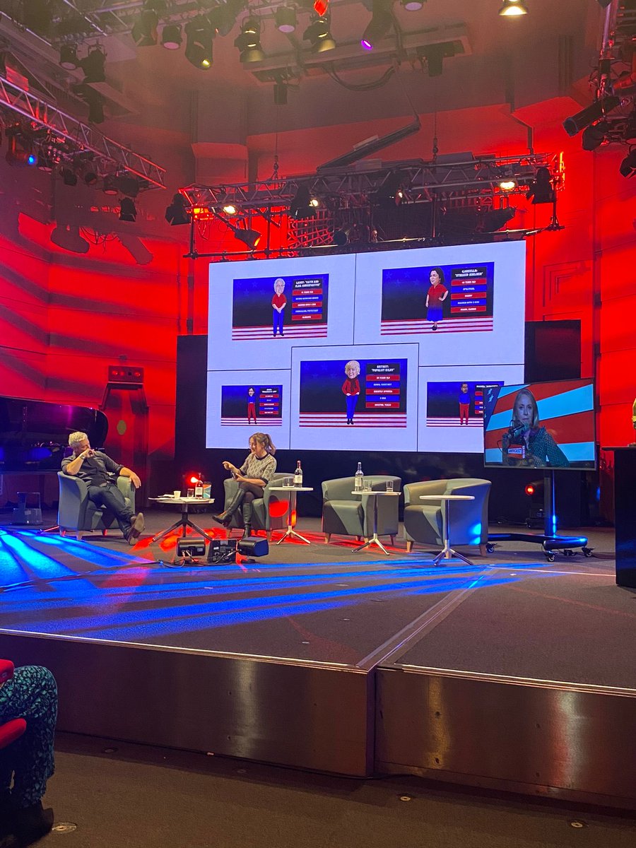 lewis_louisa's tweet photo. The mighty #Americast takes to the stage at #Castfest @BBCsarahsmith @JustinOnWeb @mariannaspring https://t.co/Va30jrvcr1
