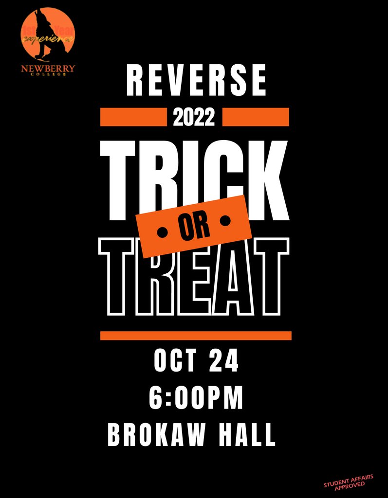 NCFirstYearExp's tweet photo. Are you ready for Halloween? Be in your rooms at 6:00 pm to get your tasty treats from the Office of First Year Experience! #reversetrickortreak #halloween #fye #wolfantion https://t.co/Vyw8ENkx1q