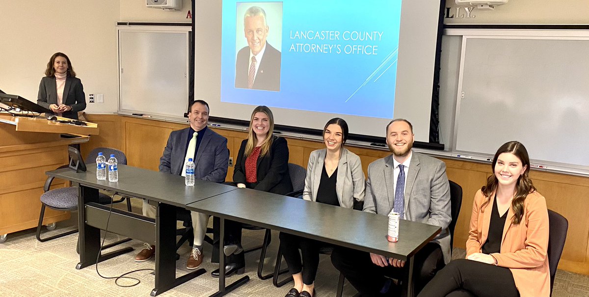 Today students heard from Maureen Larsen from the <a href="/LancasterCoAtty/">Lancaster Co. Atty</a> office as well as their current <a href="/UNLCollegeofLaw/">Nebraska Law</a> clerks. #NELaw #opportunities #careers