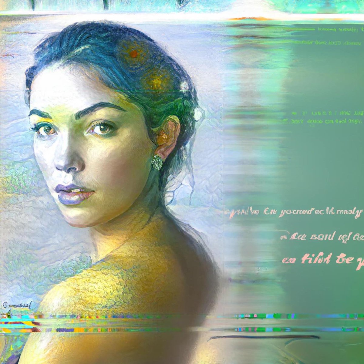 yoleqr's tweet photo. Dolce Far Niente 🪷 • #WIP #dolcefarniente

#femalegaze #glitchart  #digitalart #abstractart #glitche #NFTart #newmediaart #contemporaryphotography #nftcommunity #cryptoart #glitchartist #NFTartist #dalle 
#aiart #ai #ai #photography #selfportrait #selfportraitphotography https://t.co/oH3bdpM62b
