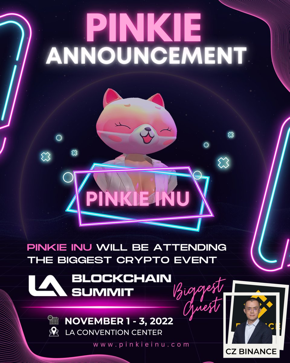 pinkietoken's tweet photo. #Pinkie is a bronze sponsor at @LABlockchainSmt 
We are looking forward to discussing Pinkie with all attendees! 

We have a vision for #PinkArmy
Let's share it!

Dates: 11/1/2022-11/03/2022
Location: Los Angeles Convention Center
1201 South Figueroa Street, Los Angeles https://t.co/Ae0j6mR9EP