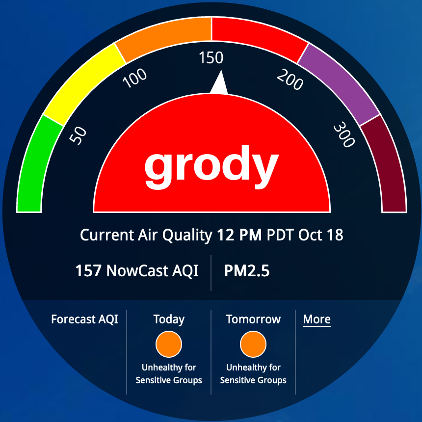 PortlandRunning's tweet photo. No PRC track workout tonight due to unhealthy air quality. We recommend you exercise indoors today. #portlandrunning #runpdx https://t.co/DUu0iAxs3q