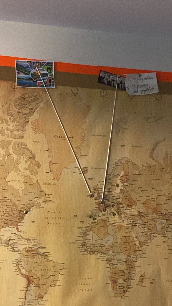 StN_Benn's tweet photo. Finally got my shit together and put up my world map. Time to start filling it up with travel mementos and then start planning adventures.

#wanderer #gayswhotravel #explorer #globetrotter #adventurer #ilivedabroad https://t.co/6SuYiMmfJG