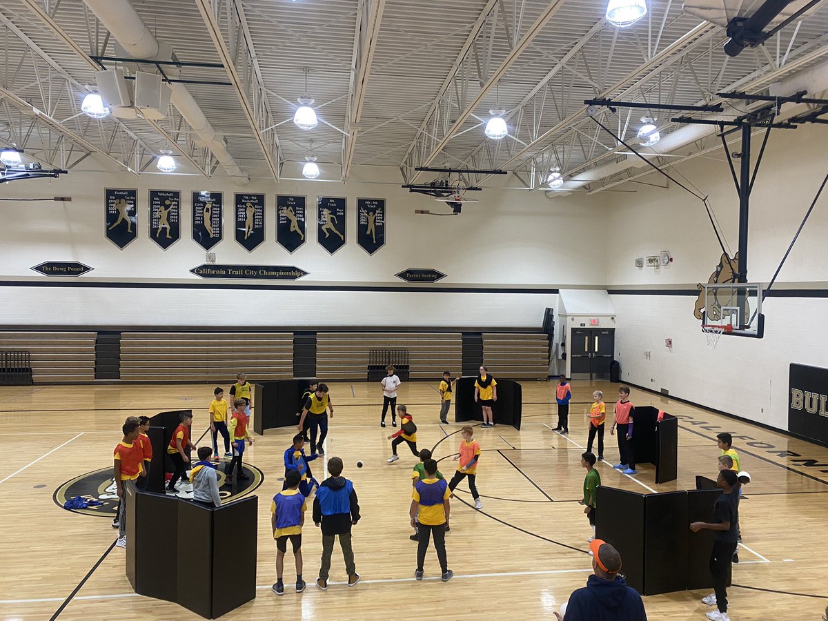 goadct's tweet photo. Solid time introducing another new game…Slapball was a hit! Thanks Frontier Trail for the idea. @OlatheMSPE @CTMSBulldog https://t.co/0xyqu8pHqC