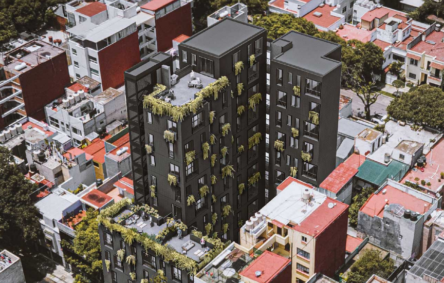 valdirugalde's tweet photo. @alvaro_delgado @BJAlcaldia En la #ColoniaCuauhtémoc, aún con un Programa Parcial de Desarrollo que lo prohíbe, pretenden construir este absurdo: TRES torres de 9 a 10 pisos abarcando dos calles donde la altura máxima son 4 y 5 pisos. Esto gracias a los polígonos de actuación que @Claudiashein autoriza https://t.co/ZJ34go4NLD