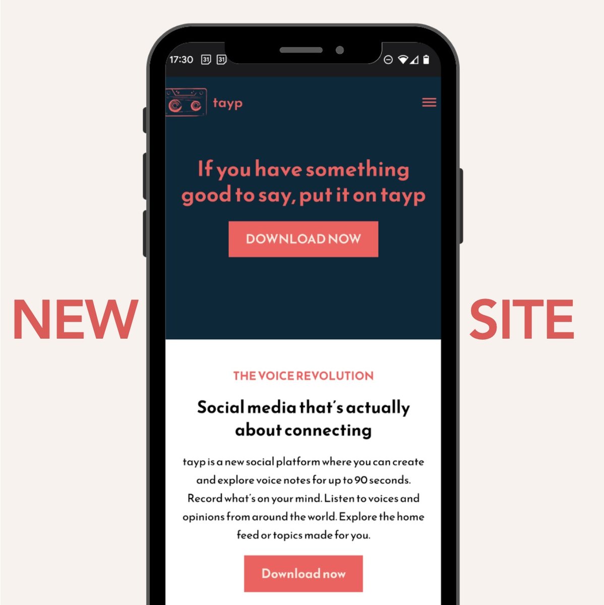 We've launched our new website! 💻 tayp.app ⬅️

The team in Ghana have been hard at work. Now, you can get everything in one place:
- Learn how tayp works

- Hear how we're creating a more authentic social media platform

- Download the beta app in iOS and Android
